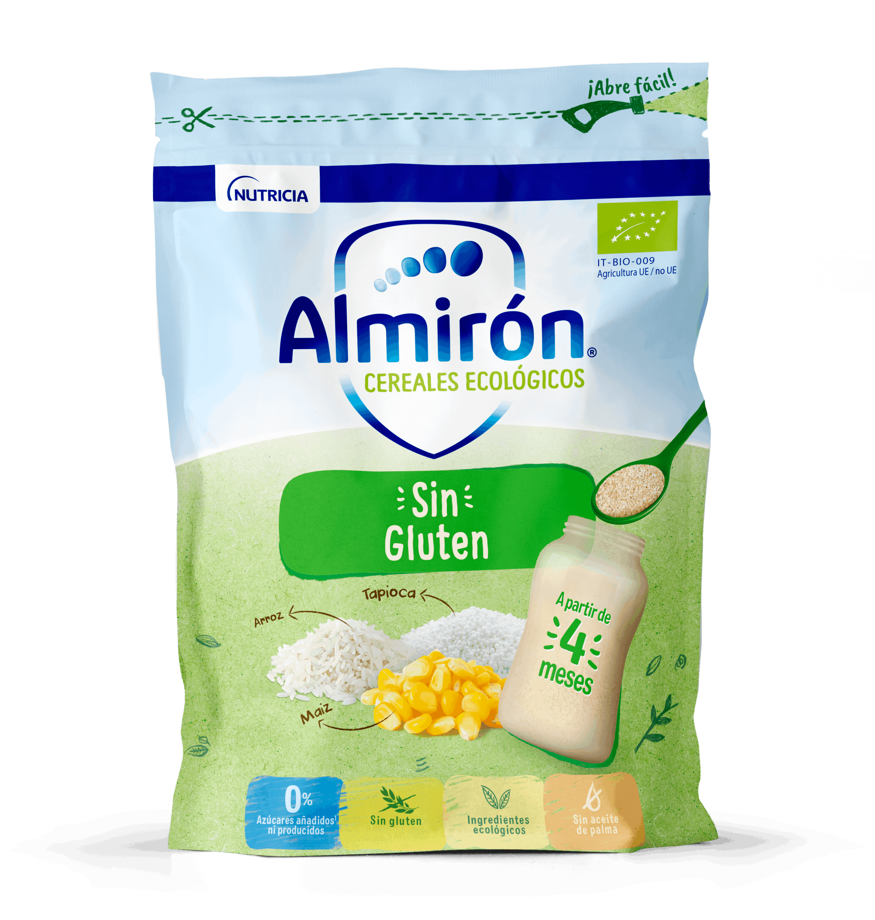 Almirón Papilla de cereales sin gluten a partir de 4 meses - Paquete de 3 x  500